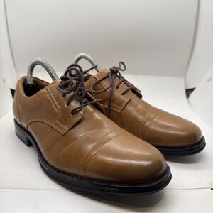 George Faux Leather Branford Oxford Shoe Comfort Footbed Brown 7.5